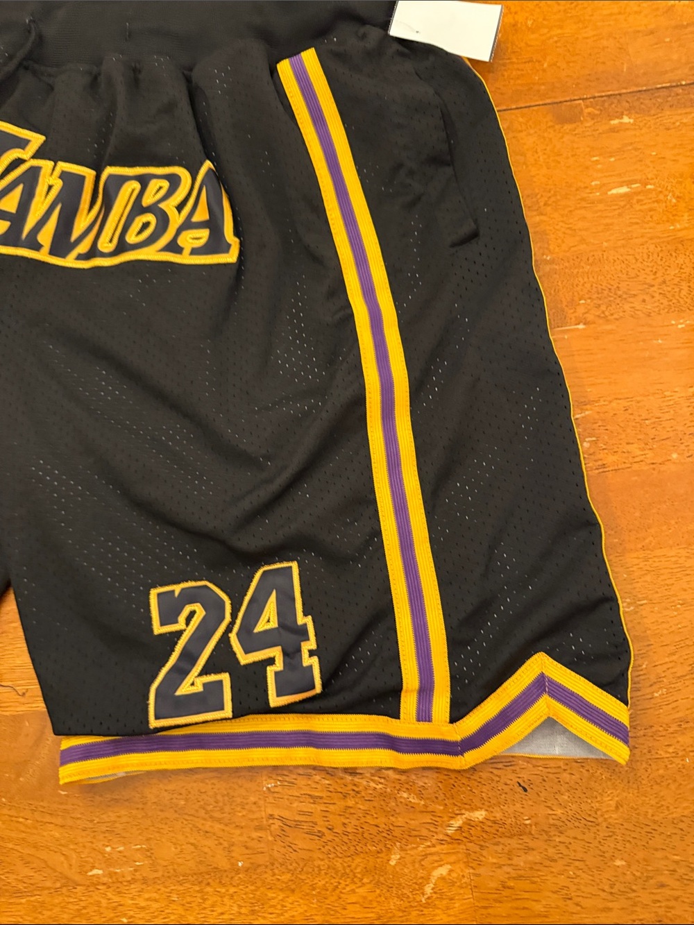 Black and Yellow Athletic Basketball Shorts with Numbered Panels xxl - Picture 2 of 7